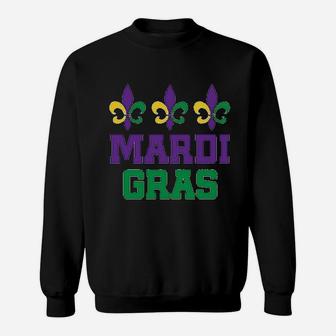 Mardi Gras Fleur De Lis Trio Youth Sweatshirt - Thegiftio UK