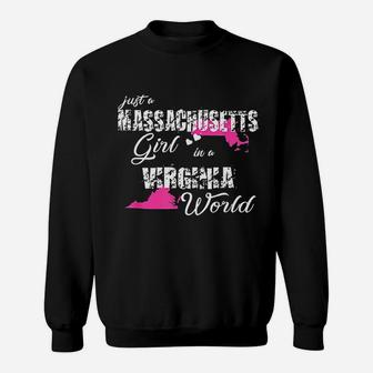 Massachusetts Just A Massachusetts Girl In A Virginia Sweatshirt - Thegiftio UK