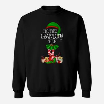 Matching Family Group I'm The Grandma Elf Christmas Sweatshirt Sweatshirt | Crazezy