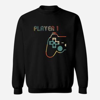 Matching Gamer Couple Player 1 Player 2 Sweatshirt - Thegiftio UK