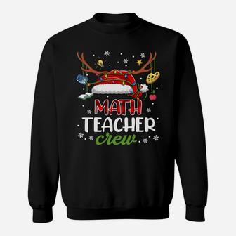 Math Teacher Christmas Crew Santa Matching Pajamas Sweatshirt | Crazezy