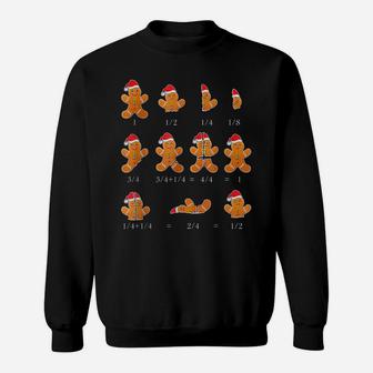 Math Teacher Equation Gingerbread With Santa Hat Christmas Sweatshirt | Crazezy UK
