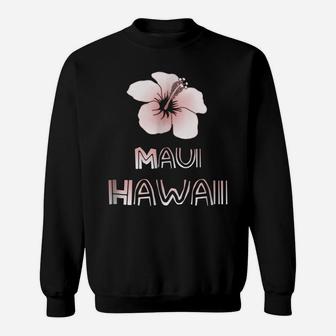 Maui Hawaii Hibiscus Flower Sweatshirt | Crazezy