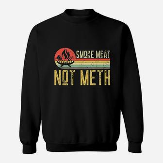 Meat Not Bbq Grill Grilling Vintage Sweatshirt | Crazezy CA