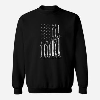 Mechanic Flag Patriotic Mechanic Usa Flag Sweatshirt | Crazezy