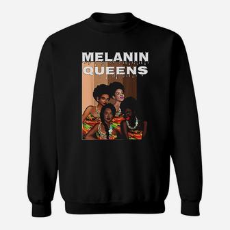 Melanin Queens Women Black Pride Afro Sweatshirt - Thegiftio UK