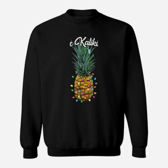 Mele Kalikimaka Shirt Hawaiian Funny Christmas Pineapple Sweatshirt | Crazezy UK
