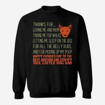 Mens Australian Stumpy Tail Cattle Dog Dad Father's Day Gift Sweatshirt | Crazezy