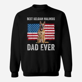 Mens Belgian Malinois Dad American Flag Belgian Shepherd Dog Dad Sweatshirt | Crazezy AU