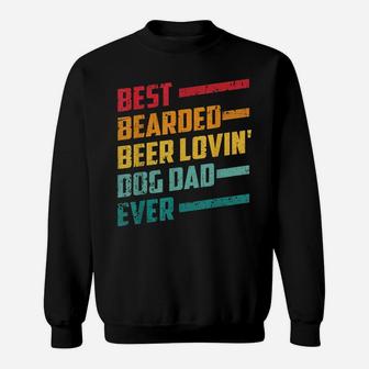 Mens Best Bearded Beer Lovin Dog Dad Shirt Pet Lover Owner Sweatshirt | Crazezy