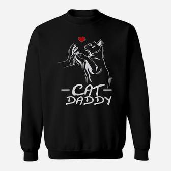Mens Best Cat Dad Ever Daddy Funny Cat Daddy Father Day Gift Sweatshirt | Crazezy UK