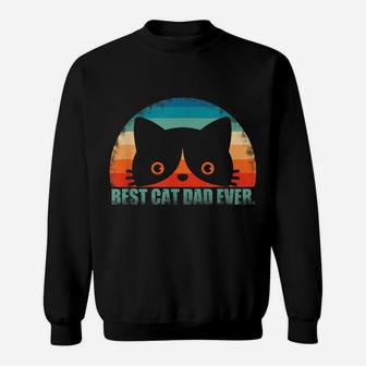 Mens Best Cat Dad Shirt Father's Day Gift From Wife Son Daughter Sweatshirt | Crazezy UK
