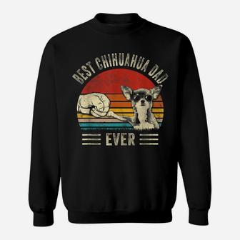 Mens Best Chihuahua Dad Ever Bump Funny Dog Dad Father's Day Sweatshirt | Crazezy UK