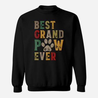 Mens Best Grand Paw Ever Grandpa Dog Dad Grandpaw Father's Day Sweatshirt | Crazezy AU