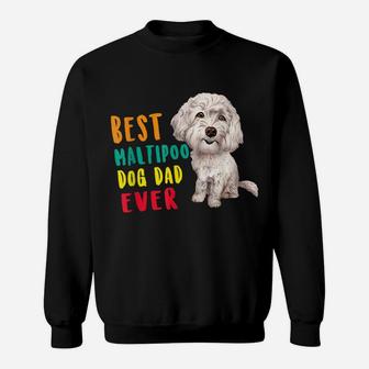 Mens Best Maltipoo Dog Dad Ever Fathers Day Funny Cute Sweatshirt | Crazezy