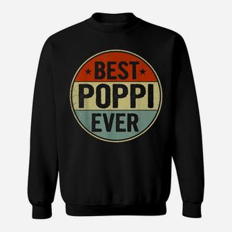 Mens Best Poppi Ever Retro Style Cool Birthday Gift For Poppi Sweatshirt | Crazezy AU