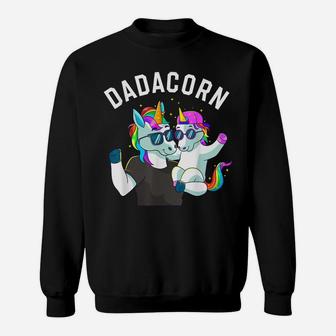 Mens Dadacorn Unicorn Dad Family Birthday Fathers Day Daughter Sweatshirt | Crazezy UK