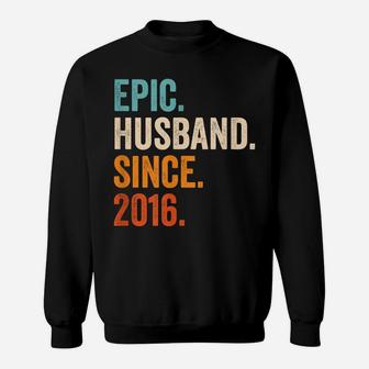 Mens Epic Husband Since 2016 | 5Th Wedding Anniversary 5 Years Sweatshirt | Crazezy