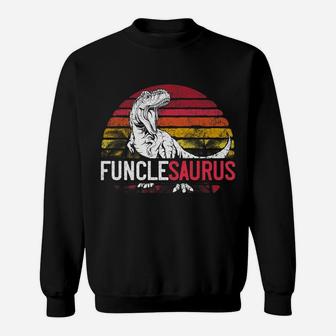 Mens Funcle Saurus Father's Day Funclesaurus Uncle T Rex Dinosaur Sweatshirt | Crazezy AU