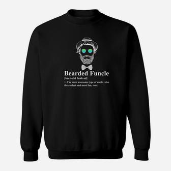 Mens Funny Bearded Funcle For Men Hipster Uncle Funcle Sweatshirt - Thegiftio UK