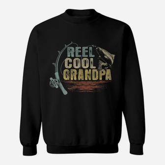 Mens Funny Fishing Tee Vintage Reel Cool Grandpa Sweatshirt | Crazezy