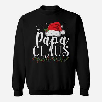 Mens Funny Papa Claus Christmas Pajamas Santa Gift Sweatshirt | Crazezy