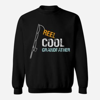 Mens Gift From Granddaughter Grandson Reel Cool Grandfather Sweatshirt | Crazezy