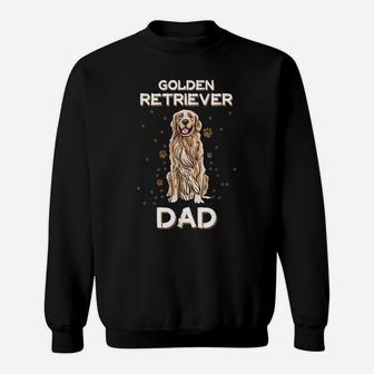 Mens Golden Retriever Dad Dog Illustration Golden Retriever Owner Sweatshirt | Crazezy