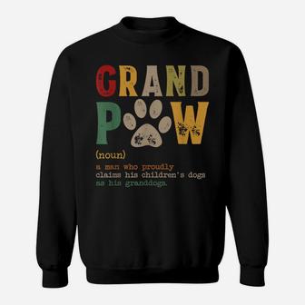Mens Grand Paw Grandpa Dog Dad Definition Pawpa Father's Day Sweatshirt | Crazezy AU