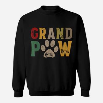 Mens Grand Paw Grandpa Dog Dad Grandpaw Puppy Lover Father's Day Sweatshirt | Crazezy DE