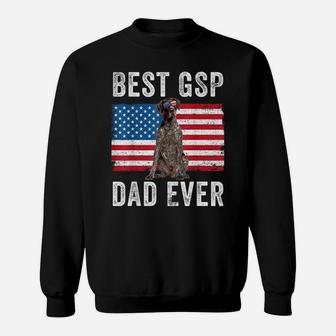 Mens Gsp Dad American Flag German Shorthaired Pointer Dog Lover Sweatshirt | Crazezy DE