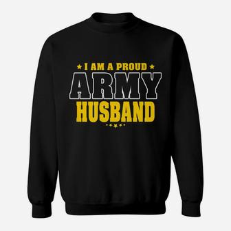 Mens I Am A Proud Army Husband Patriotic Pride Military Spouse Sweatshirt | Crazezy AU