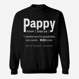Mens Pappy Humor Grandpa Fathers Day Definition Birthday Sweatshirt | Crazezy