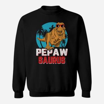 Mens Pepaw Saurus Dinosaur Funny Pepawsaurus T Rex Lover Family Sweatshirt | Crazezy