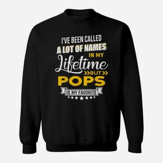 Mens Pops Is My Favorite Name New Grandpa Pops Xmas Sweatshirt - Monsterry