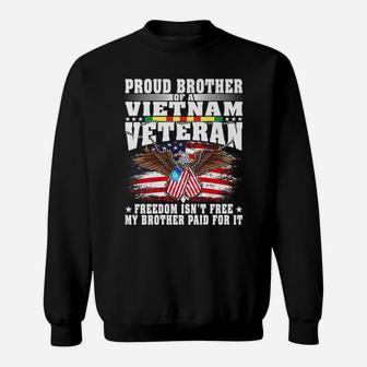Mens Proud Brother Of Vietnam Veteran Military Vet's Sibling Gift Sweatshirt | Crazezy AU