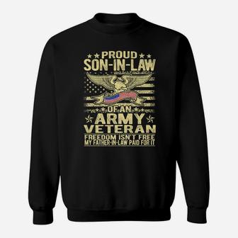 Mens Proud Son-In-Law Of Army Veteran - Military Veterans Family Sweatshirt | Crazezy DE