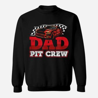 Mens Race Car Birthday Party Racing Family Dad Pit Crew Sweatshirt | Crazezy