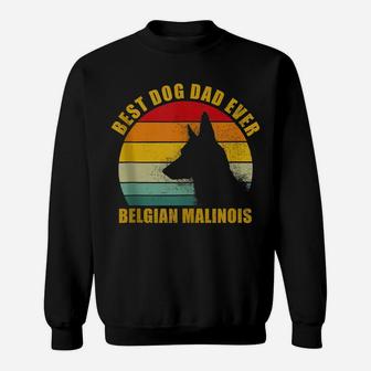 Mens Retro Best Belgian Malinois Dad Ever Vintage Dog Owner Sweatshirt | Crazezy