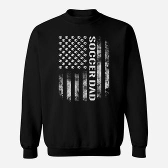 Mens Soccer Dad Funny Usa Flag Father's Day Gift Sweatshirt | Crazezy