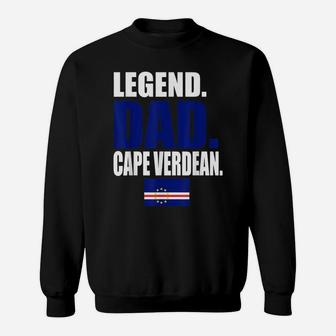 Mens Storecastle Legend Dad Cape Verdean Flag Gift Sweatshirt | Crazezy