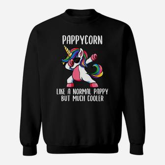 Mens Unicorn Pappy Girl Birthday Party Apparel, Pappycorn Cute Sweatshirt | Crazezy