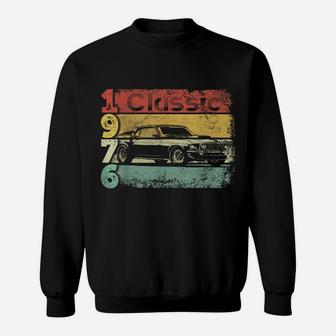 Mens Vintage Classic Car 45Th Birthday Awesome Since 1976 Sweatshirt | Crazezy