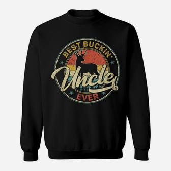 Mens Vintage Hunter Outfit Distressed Best Buckin' Uncle Ever Sweatshirt | Crazezy DE