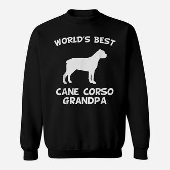 Mens World's Best Cane Corso Grandpa Dog Owner Sweatshirt | Crazezy