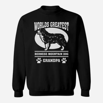 Mens Worlds Greatest Bernese Mountain Dog Grandpa Sweatshirt | Crazezy