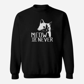 Meow Or Never Cat Sweatshirt - Thegiftio UK