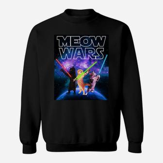 Meow Wars Cat Space Kitty Funny Gifts For Cats Lovers Sweatshirt | Crazezy
