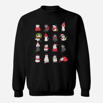 Meowy Cat Christmas Cute Santa Cats Lovers Sweatshirt | Crazezy