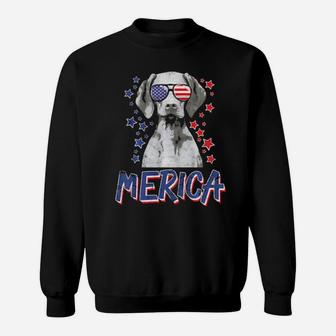 Merica Vizsla Dog 4Th Of July Usa Sweatshirt - Monsterry CA